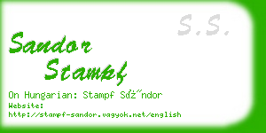 sandor stampf business card